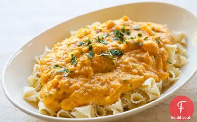 Pasta mit Butternut, Parmesan-Sauce