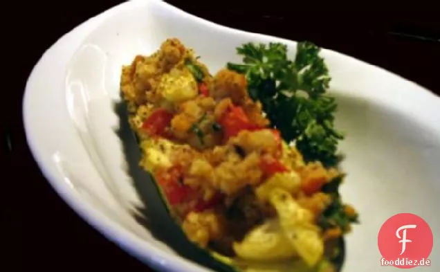 Italienische Zucchini-Boote