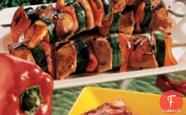 Teriyaki Schweinefleisch Kabobs
