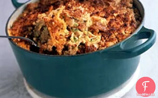 Zucchini und Wurstauflauf