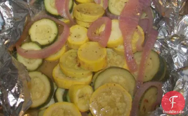 Gegrillte Zucchini & gelber Kürbis