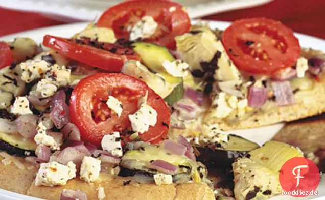 Mediterrane Pizza mit Vollkornkruste