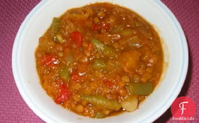 Italienischer Linsen- und Gemüseeintopf (Crock Pot)