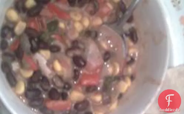 Vegetarische schwarze Bohnen Chili