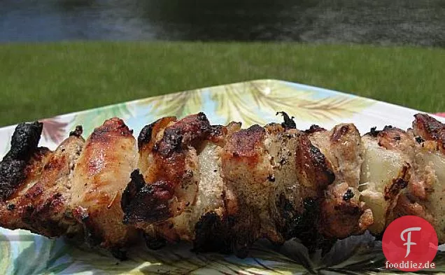 Huhn Souvlaki