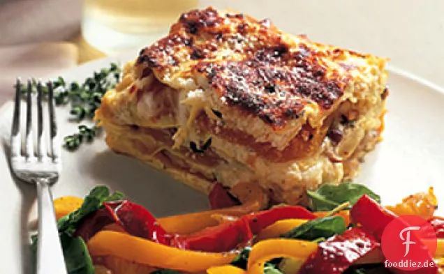 Butternut Squash und Pilz-Lasagne