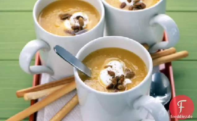 Pürierte Butternut-Kürbis-Suppe