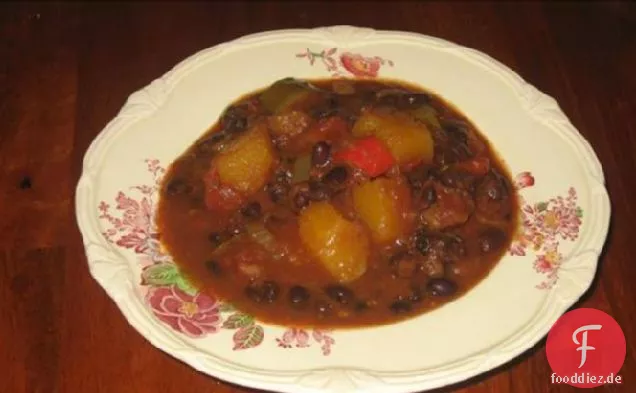 Schwarze Bohnen Butternut Squash Chili