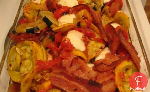 Zucchini-Speck-Auflauf