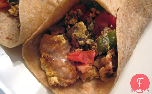 Gesundes italienisches Frühstück Wraps