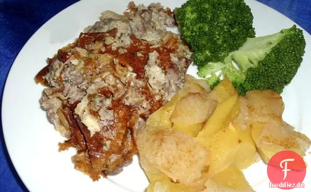 Squash und Apfel backen