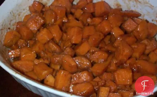 Kandierte gebackene Süßkartoffeln (Ofen oder Grill)