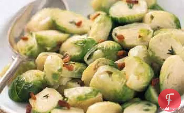 Rosenkohl mit Speck und Thymian