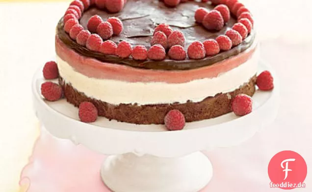 Gefrorene Schokolade Himbeertorte