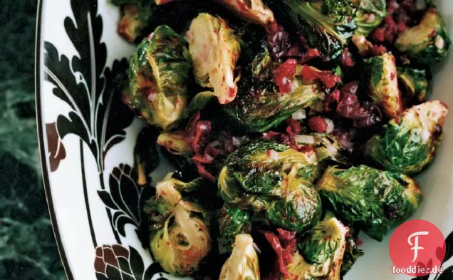 Gerösteter Rosenkohl mit Cranberry Brauner Butter