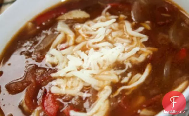 Knoblauch Piperade-Suppe