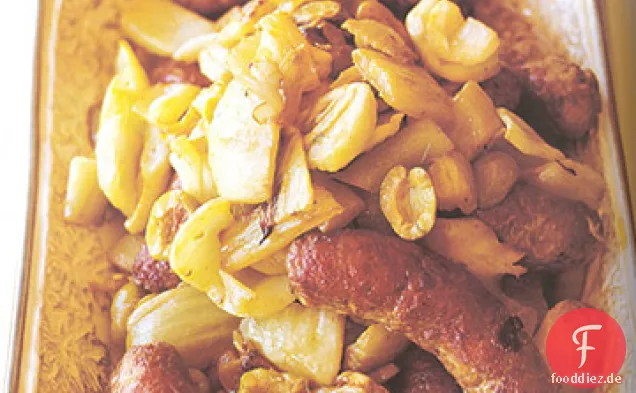 Wurst mit Fenchel und Oliven