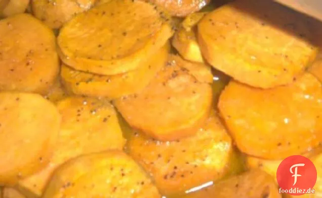 Süßkartoffeln mit Orangenglasur