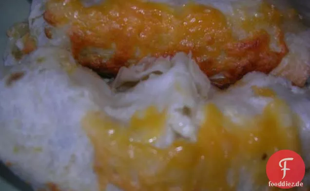 Mittlere grüne Huhn Enchiladas