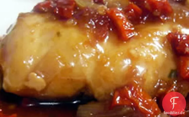 Zwiebel Huhn in Balsamico-Sauce