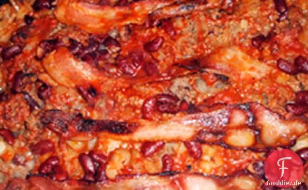 Hamburger-, Kartoffel- und Kidneybohnen-Auflauf