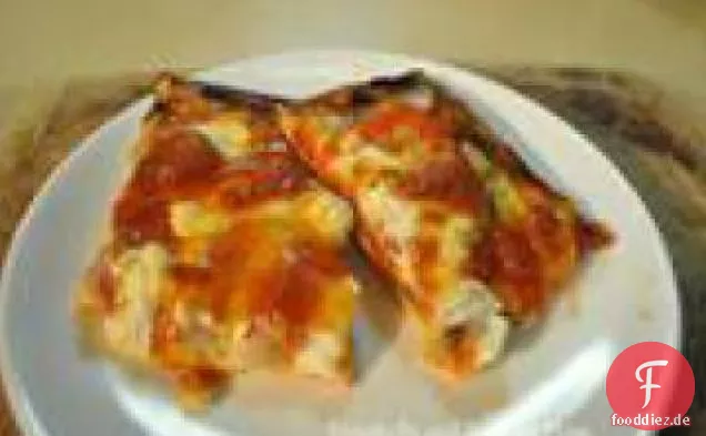 Portabella und Tomatenpizza