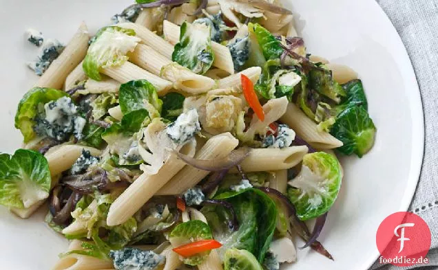 Penne Rigate mit Rosenkohl und Gorgonzola