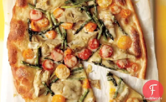 Frühlingsgemüse-Pizzen