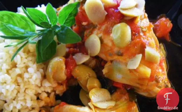 Huhn in Tomaten-Artischocken-Sauce