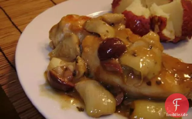 Mittelmeer-Champagner-Huhn Mit artischockenherzen und Oliven