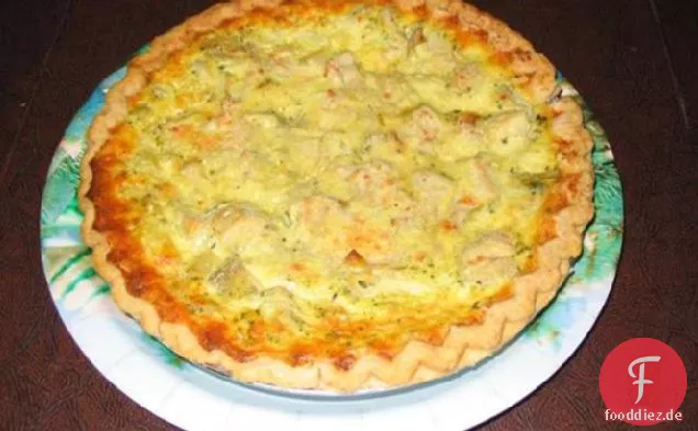 Artischocke und sonnengetrocknete Tomaten-Quiche