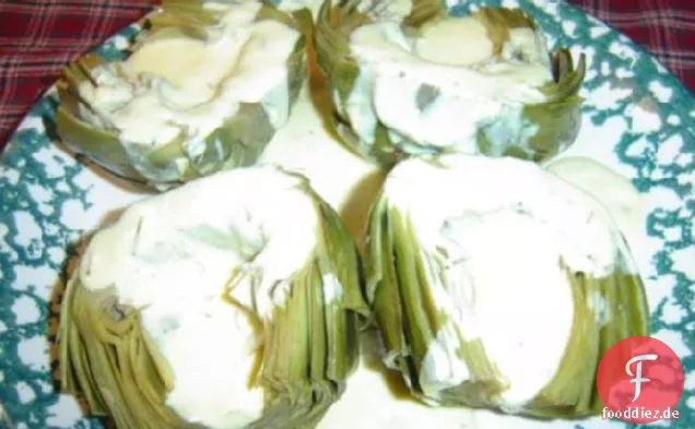 Artischocken Mit Zitronen Rosmarin Sauce