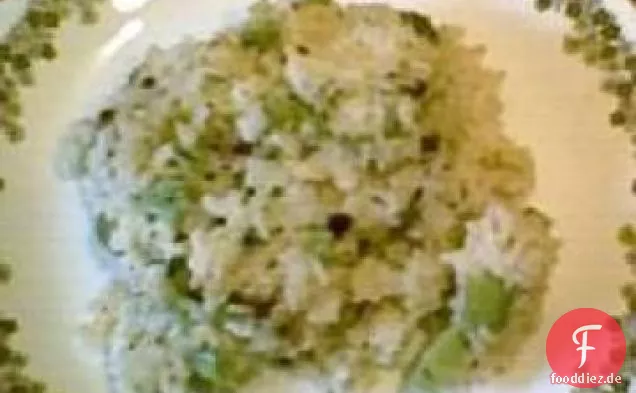 Käsiger Reis und Brokkoli