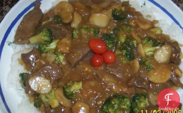 Schnelles Rindfleisch und Brokkoli