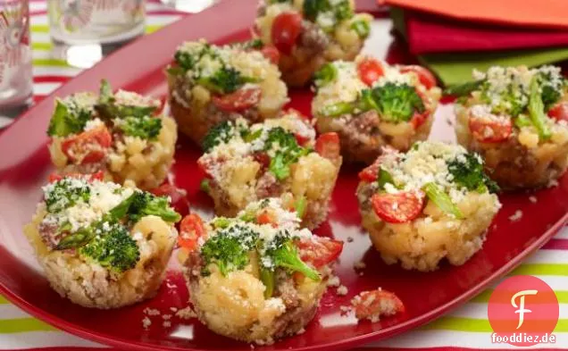 Gebackene Makkaroni-Käse-Cupcakes