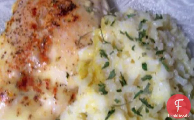 Gebackenes Huhn mit Brokkoli & Reis