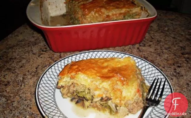 Hirtenkuchen mit Blätterteigkruste