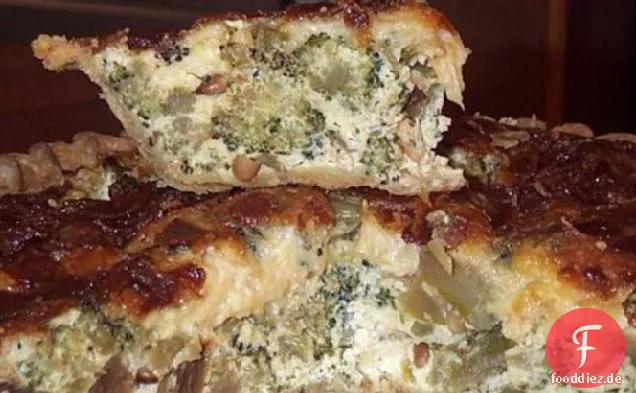 Gebratener Brokkoli, Speck-Quiche