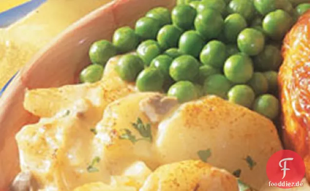 Brokkoli-Käse-Pfanne Kartoffeln