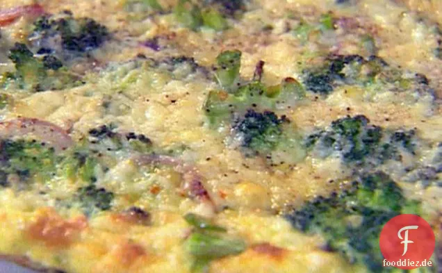 Brokkoli und Cheddar Frittata