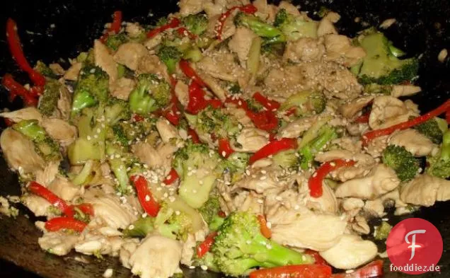 Huhn, Brokkoli und Zitrone Stir-Fry