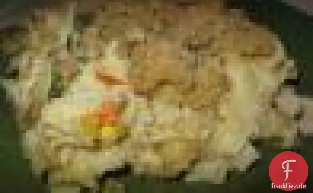 Thanksgiving Türkei Gemüse übrig gebliebenen Auflauf