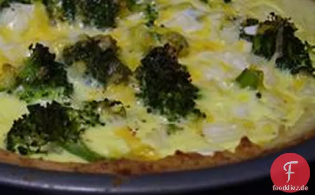 Brokkoli Quiche mit Kartoffelpüree-Kruste
