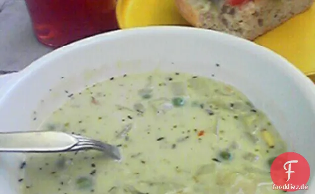 Schnelles Veggie-Käse-Chowder