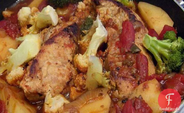 Schweinekoteletts Eine Pfanne Abendessen
