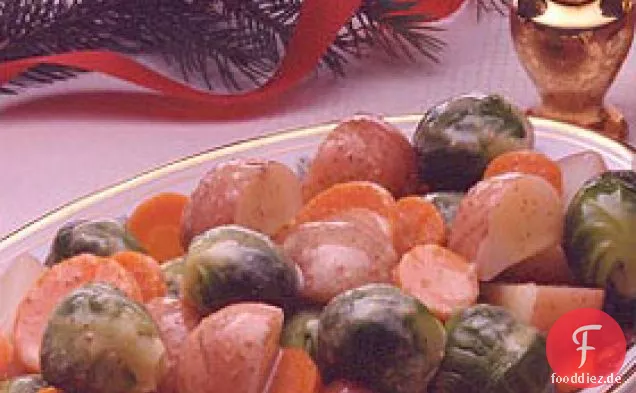 Wintergemüse mit Senfsauce