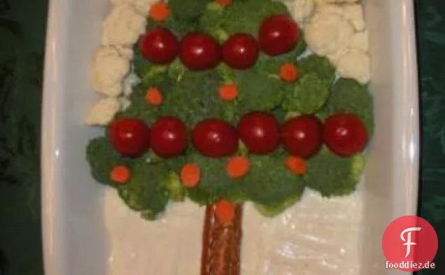 Gemüse-Weihnachtsbaum-Vorspeise