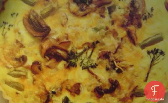 Brokkoli und Cheddar-Quiche