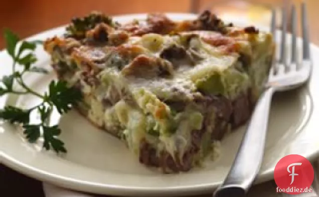 Brokkoli und Pilzkuchen