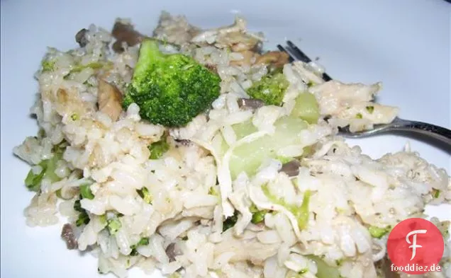 Brokkoli-Reis-Käse-Auflauf